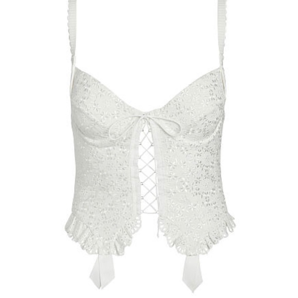 For Love & Lemons Sophie Eyelet Bustier Top - Picture 7 of 9